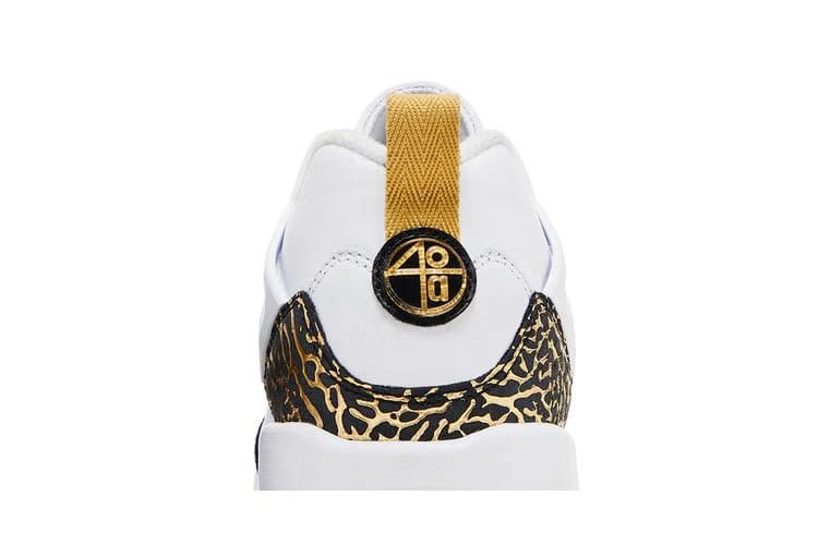Jordan Spizike Low GS White Black Metallic Gold