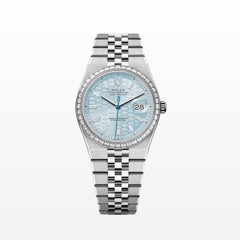 Rolex | Land-Dweller | 127286TBR | Platinum | 36 mm | Platinum | Blue | Automatic