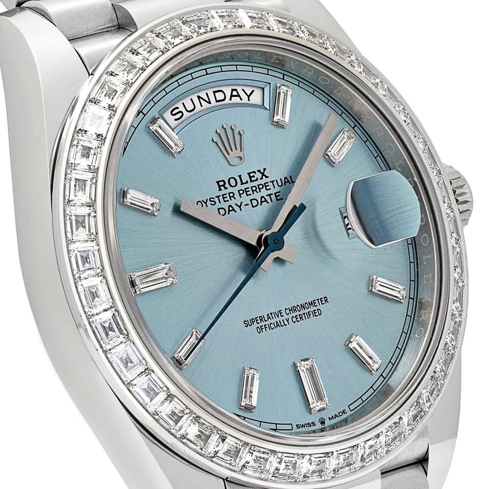Rolex | Day-Date | 228396TBR | Platinum | 40 mm | Platinum | Blue | Automatic