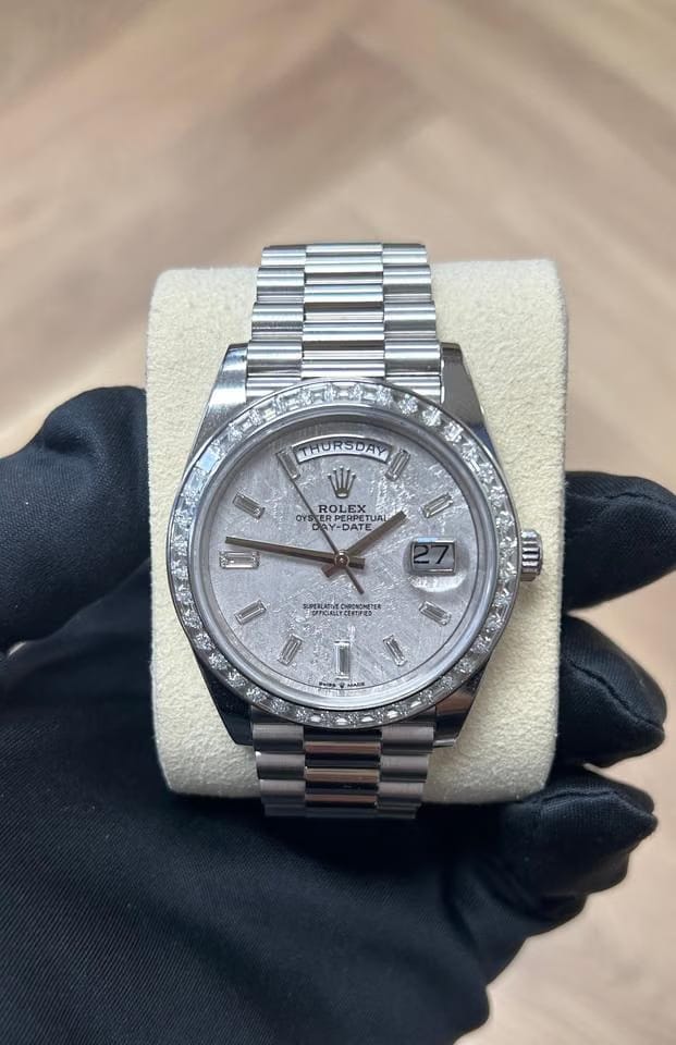 Rolex | Day-Date | 228396TBR | Platinum | 40 x 48 mm | Platinum | Silver | Automatic