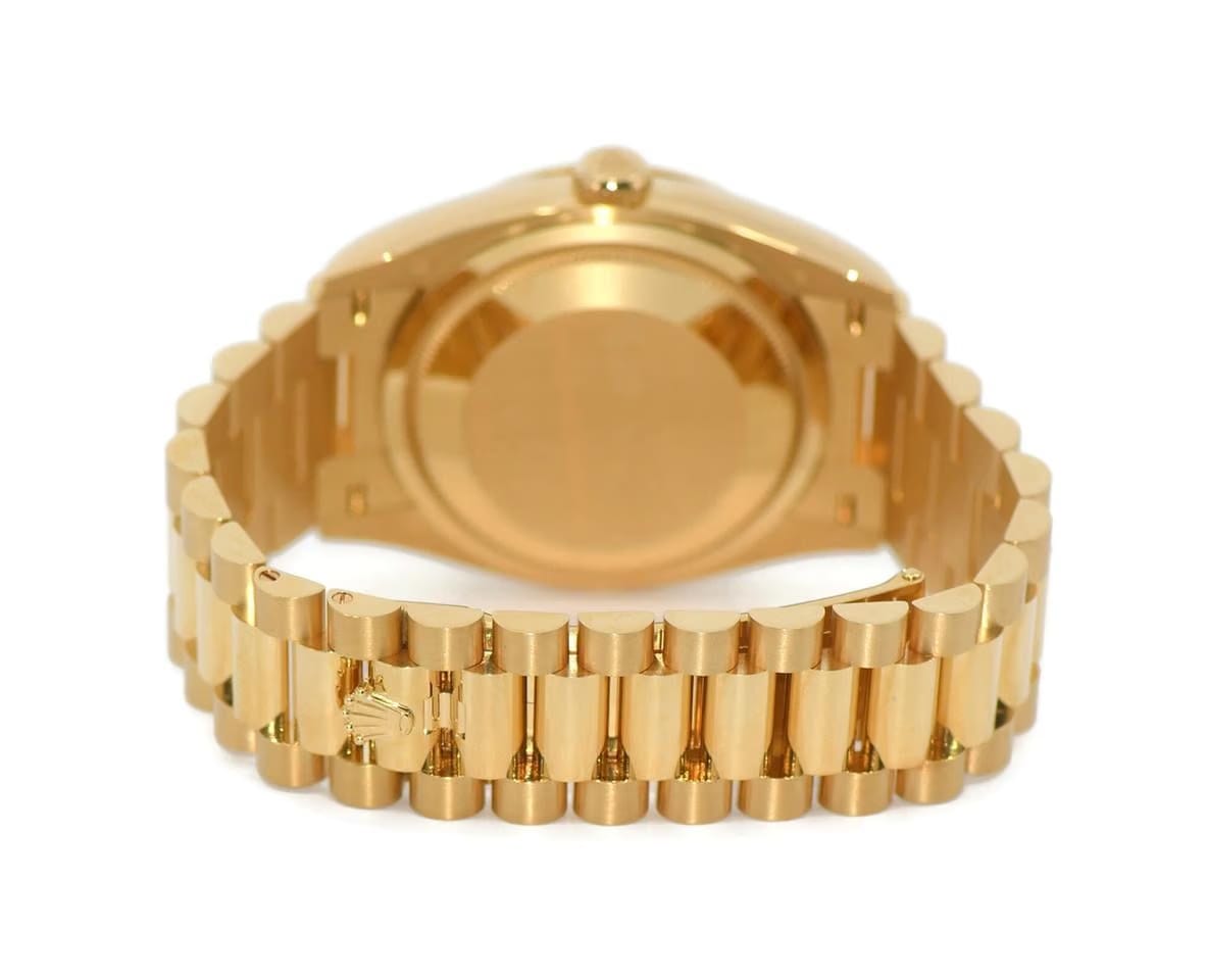 Rolex | Day-Date | 128238-0121 | Yellow gold | 36 mm | Yellow gold | Green | Automatic