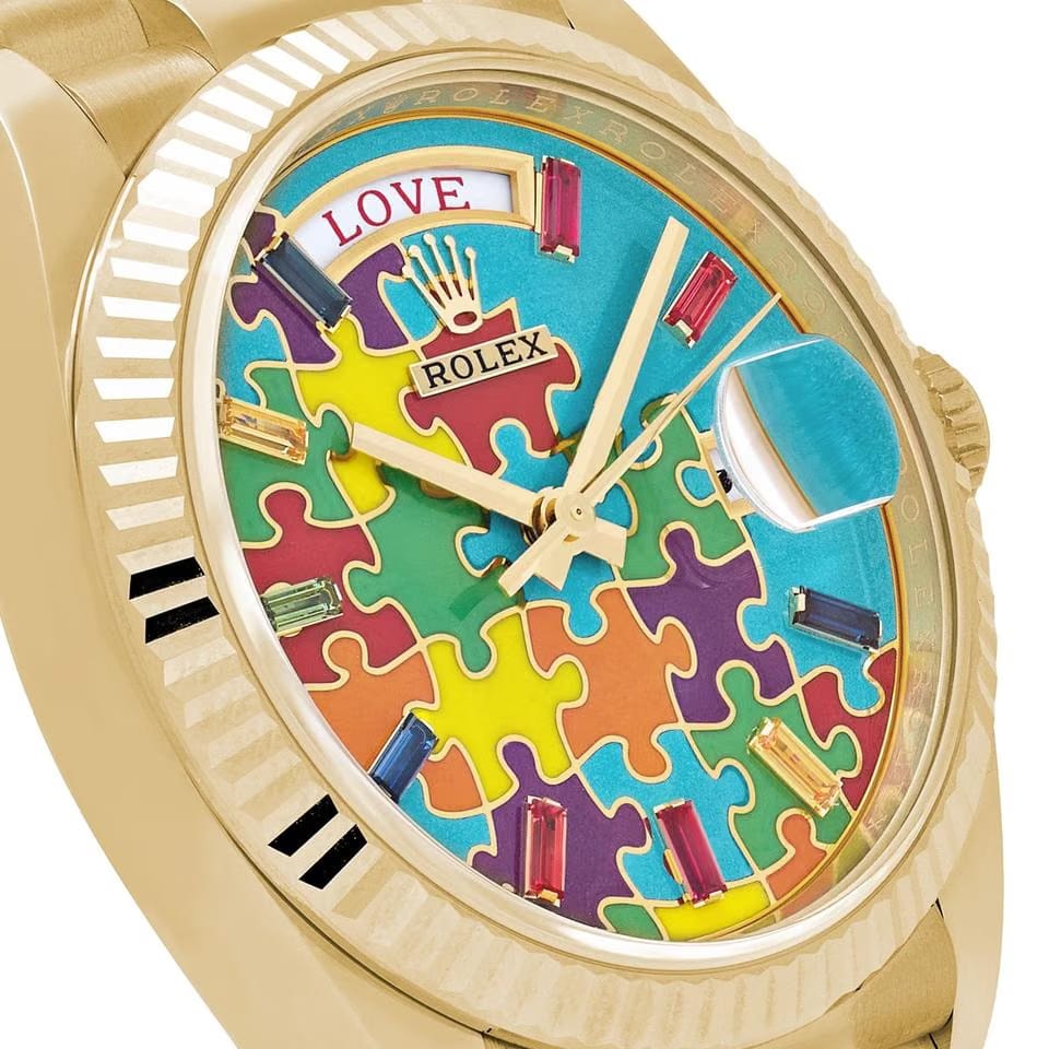 Rolex | Day-Date | 128238 | Yellow gold | 36 mm | Yellow gold | Turquoise | Automatic