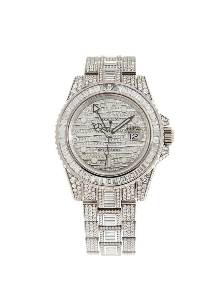 Rolex | GMT-Master II | 116769TBR - factory Dimond set | White gold | 40 mm | White gold | White | Automatic