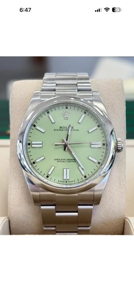 Rolex Oyster Perpetual UNWORN Oyster Perpetual 31 Pistachio Dated March 4th 2026