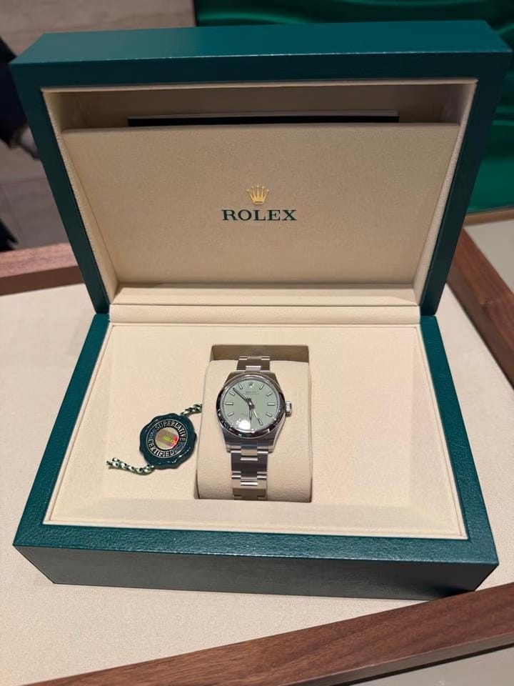 Rolex Oyster Perpetual UNWORN Oyster Perpetual 31 Pistachio Dated March 4th 2026