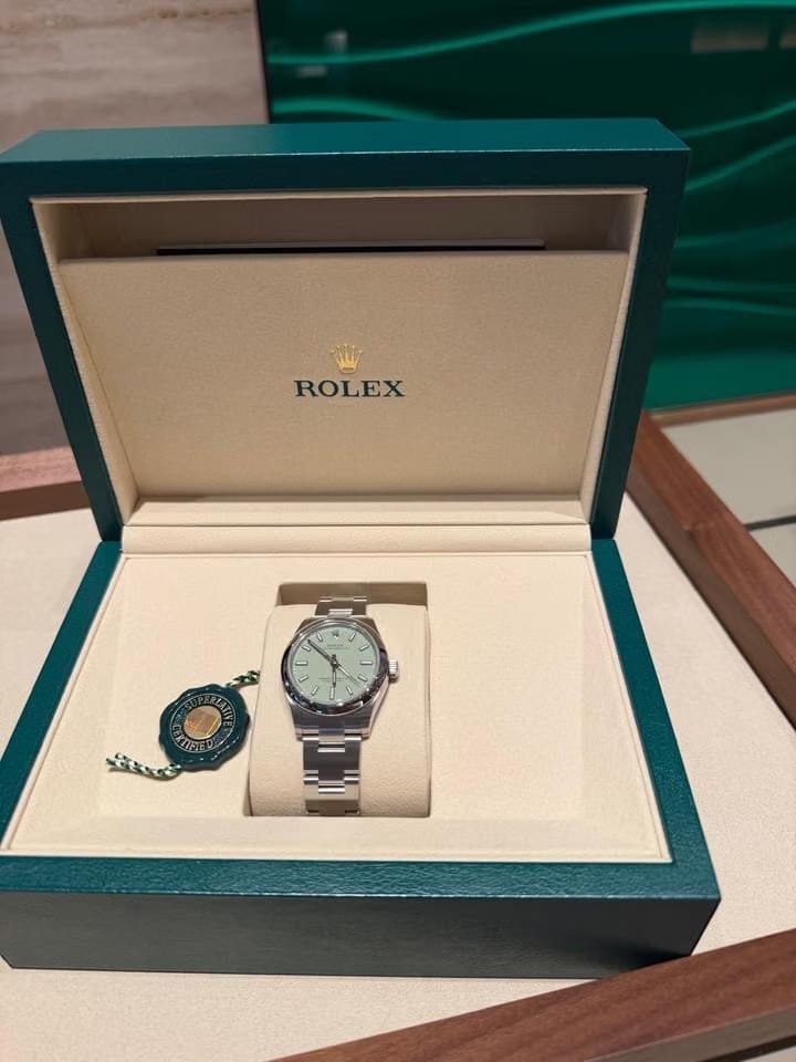Rolex Oyster Perpetual UNWORN Oyster Perpetual 31 Pistachio Dated March 4th 2026