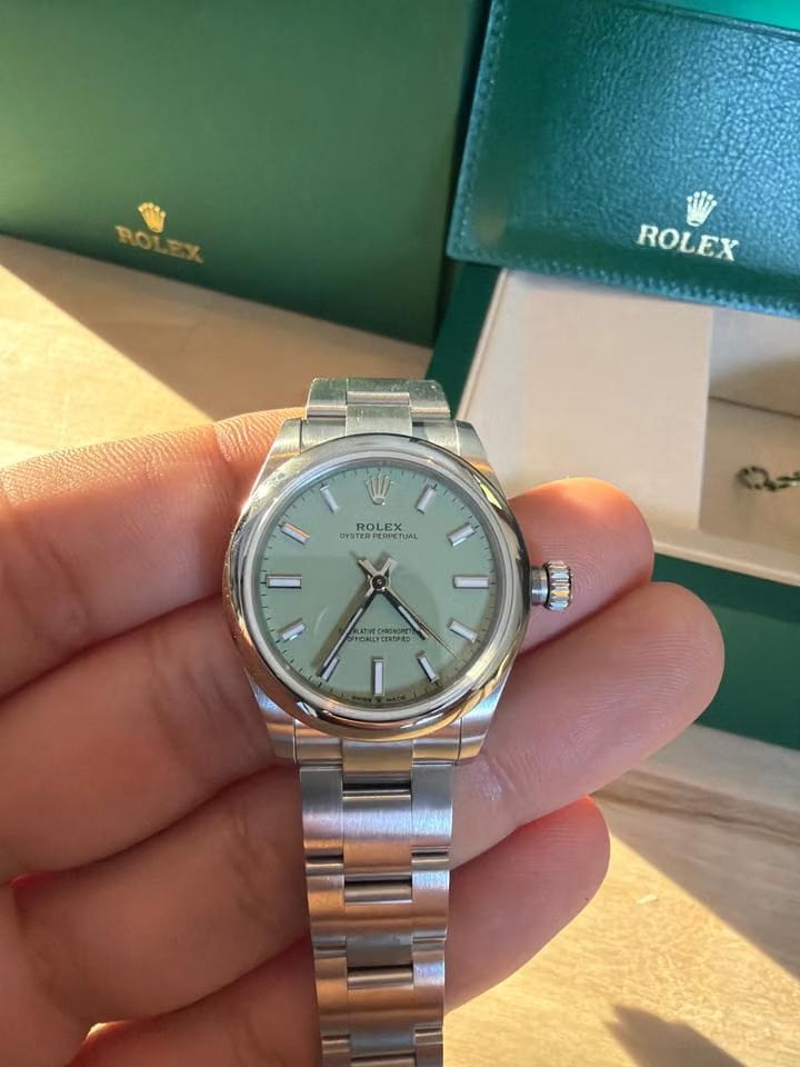 Rolex Oyster Perpetual UNWORN Oyster Perpetual 31 Pistachio Dated March 4th 2026