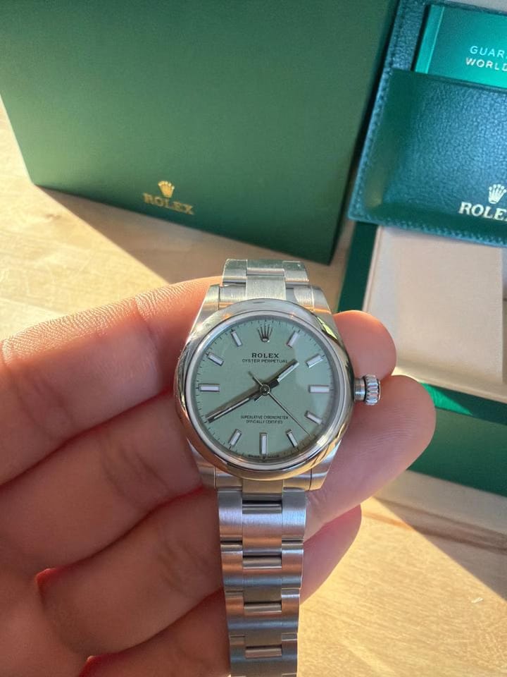 Rolex Oyster Perpetual UNWORN Oyster Perpetual 31 Pistachio Dated March 4th 2026