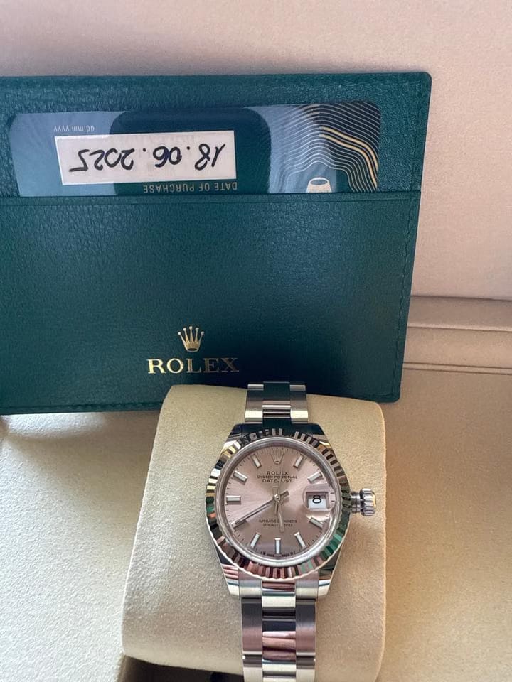 Rolex Lady-Datejust 2025 Rolex lady date just pink stick dial fluted full set