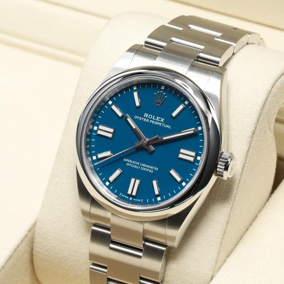 Rolex2026 Complete 41mm Oystersteel Med Blue Dial Smooth Bezel Oyster 134300