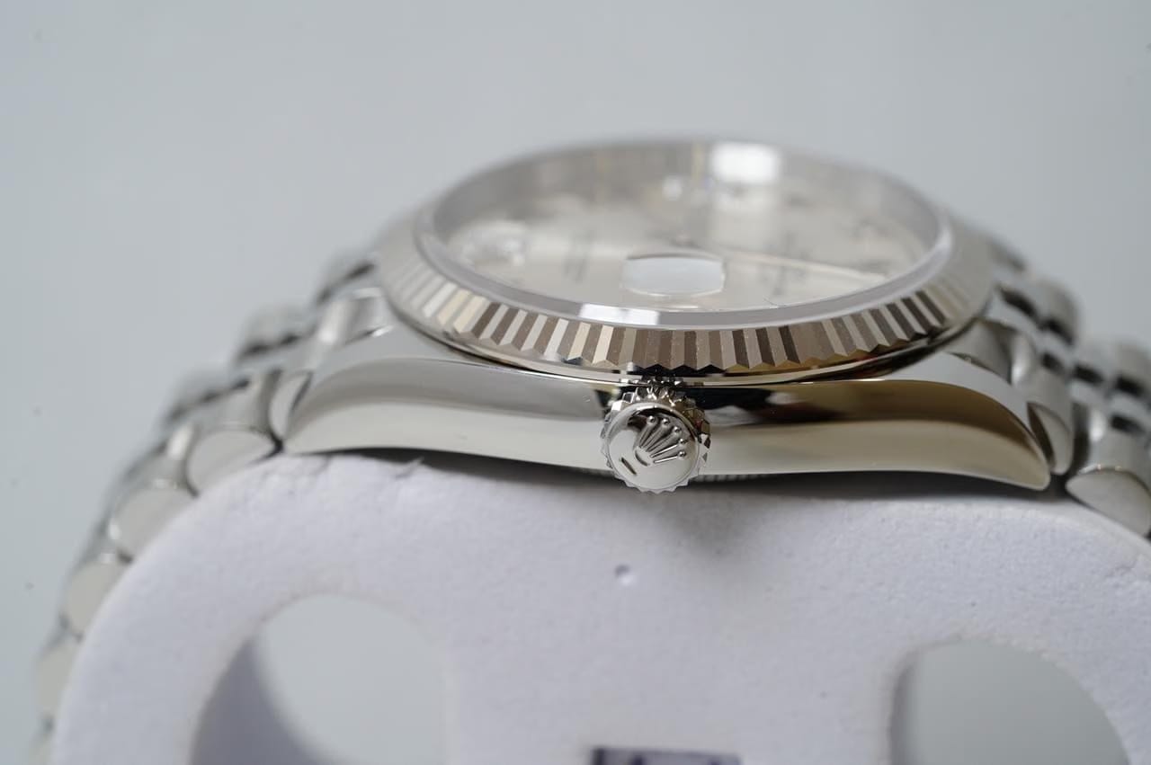 Rolex Oyster Perpetual 36 White Gold Bezel Jubilee Bracelet Full Set