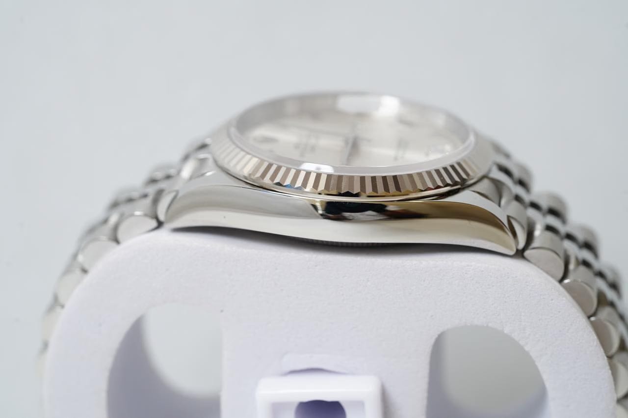 Rolex Oyster Perpetual 36 White Gold Bezel Jubilee Bracelet Full Set