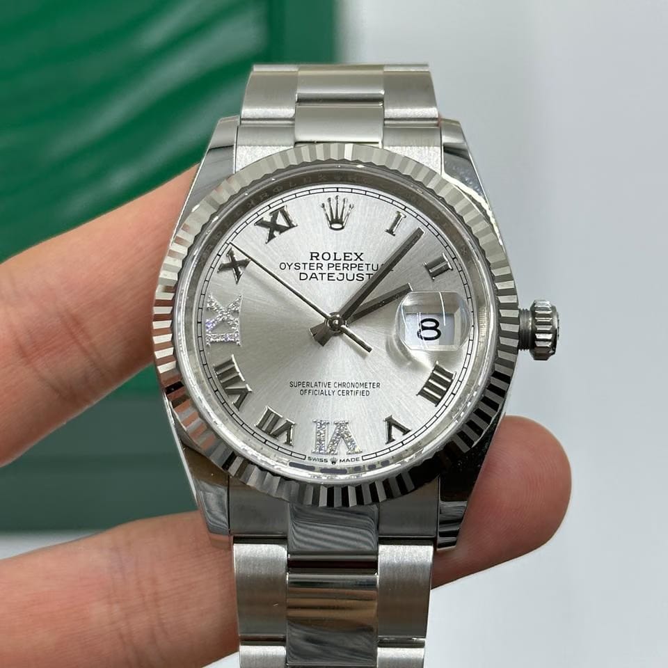 Rolex Datejust 36 126234 Silver Roman VIIX Dial Oyster