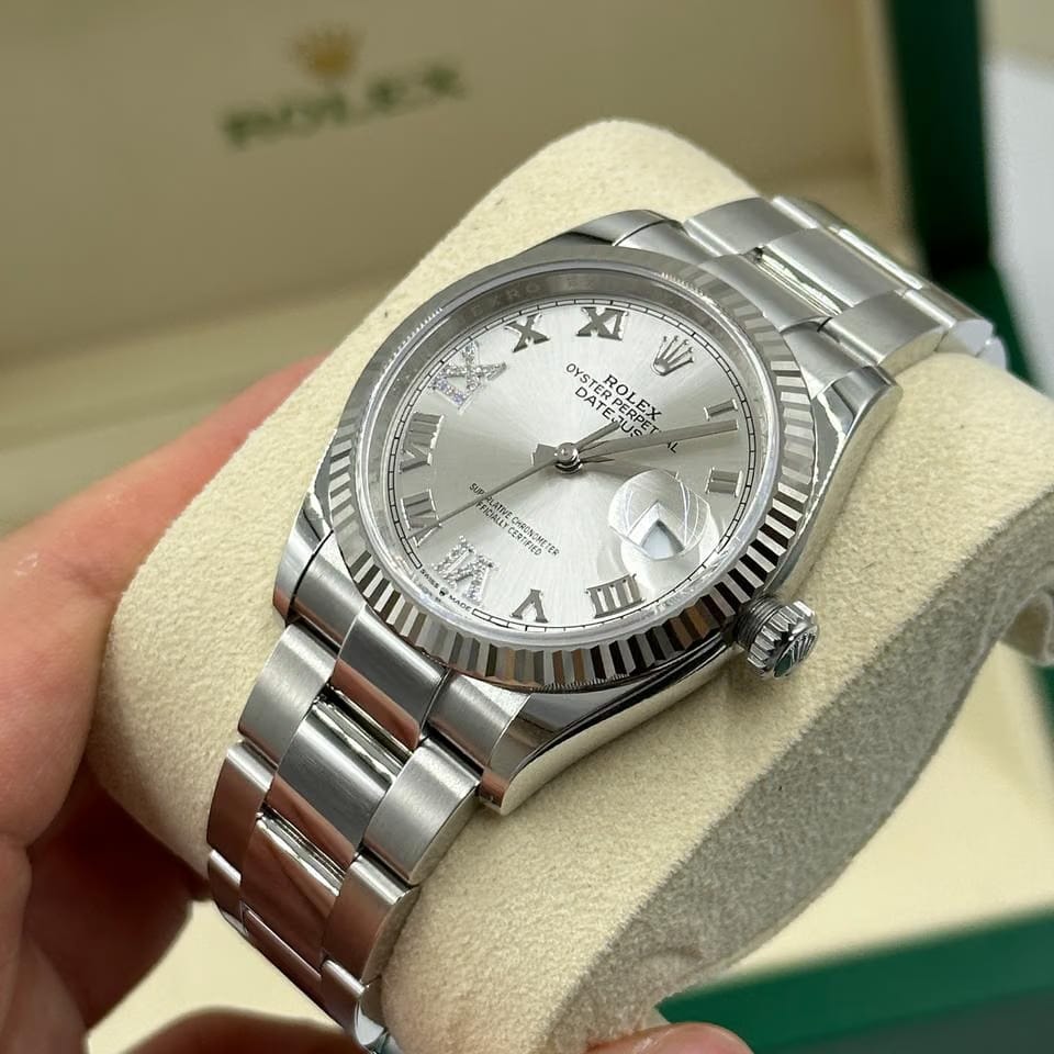 Rolex Datejust 36 126234 Silver Roman VIIX Dial Oyster
