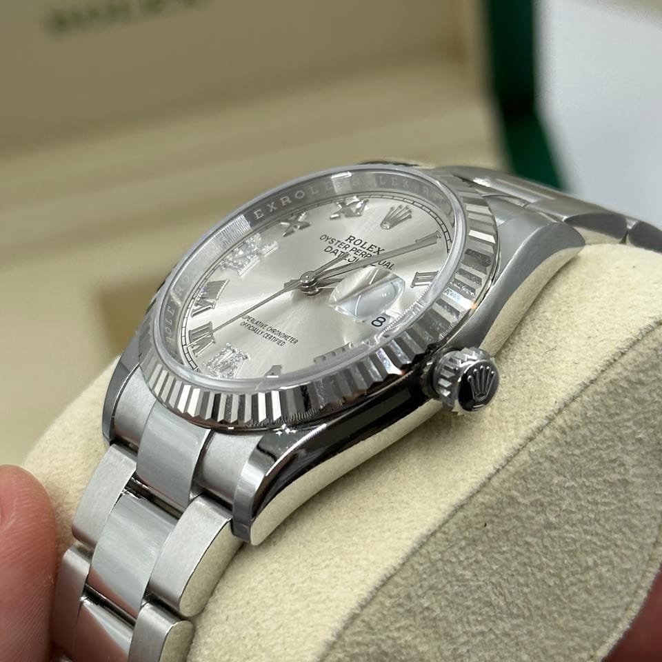 Rolex Datejust 36 126234 Silver Roman VIIX Dial Oyster