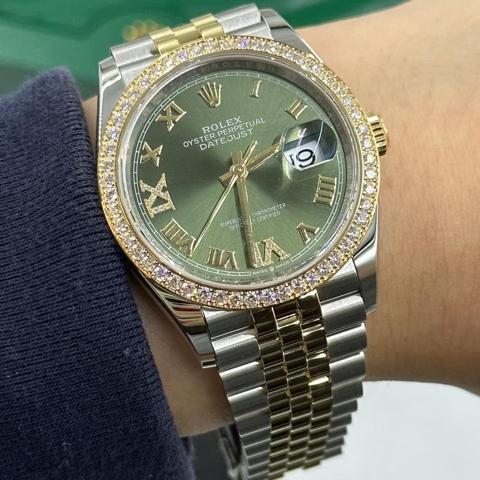 Rolex Datejust 36 126283RBR Green Roman VIIX Jubilee 2024
