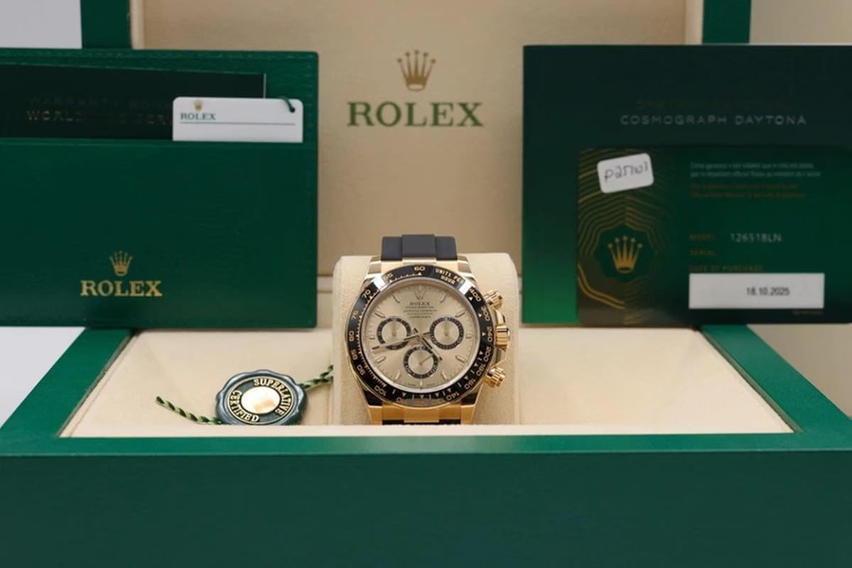 Rolex Daytona2025 Golden Index Dial on Oysterflex 126518 LN