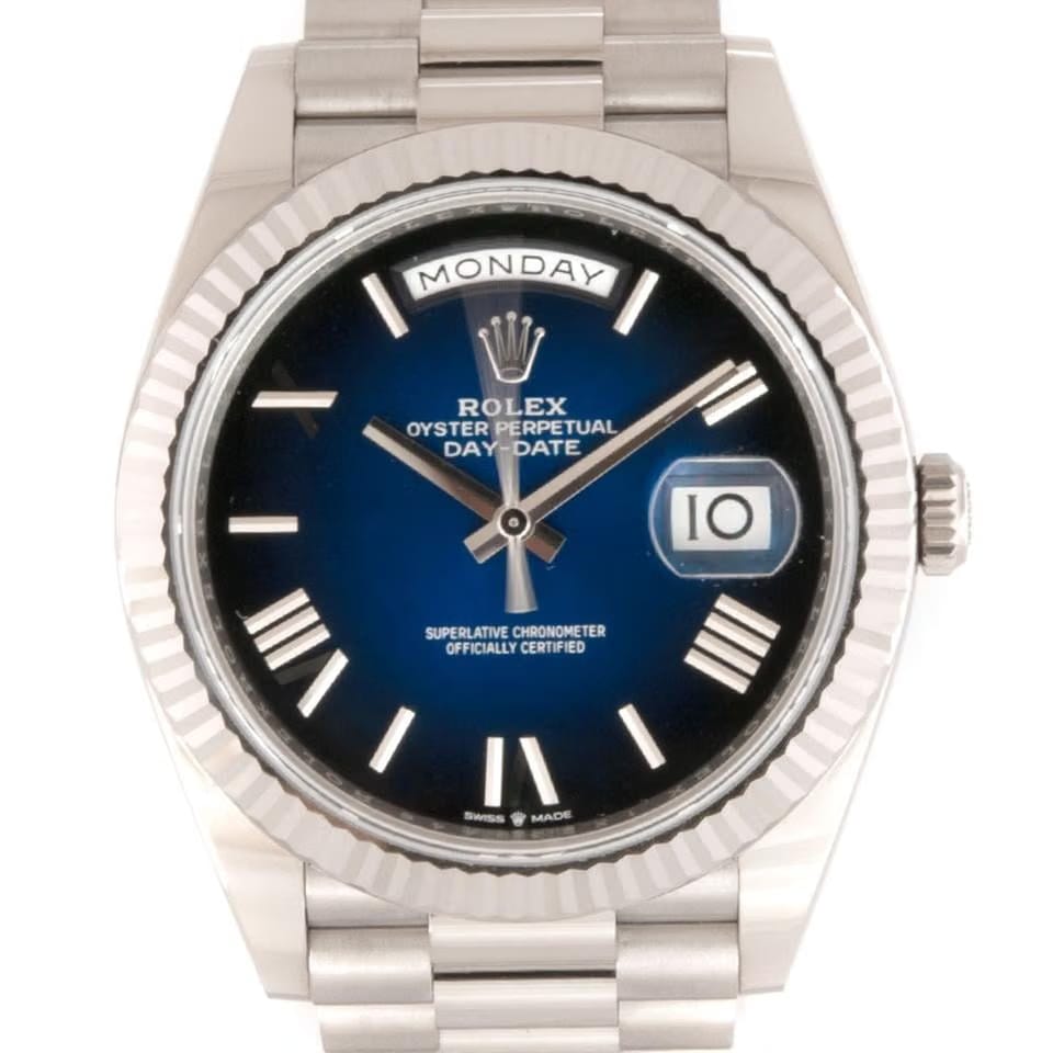 Rolex Day-Date 36 228239 Weißgold 40mm Blue Ombré 08/2025