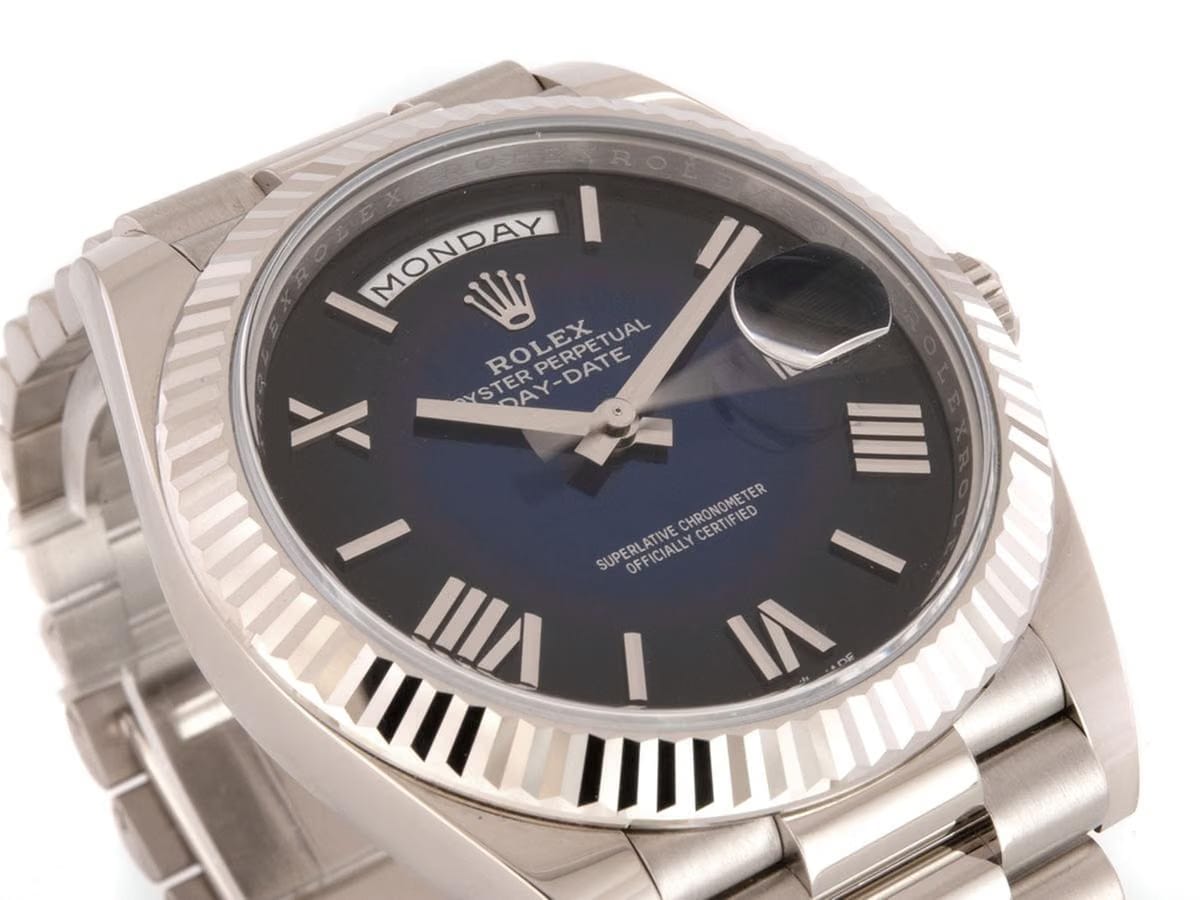 Rolex Day-Date 36 228239 Weißgold 40mm Blue Ombré 08/2025