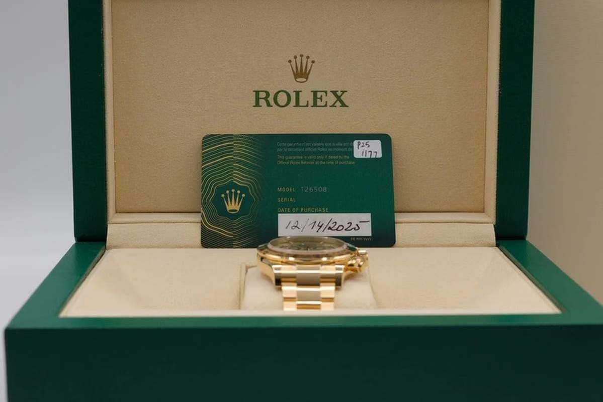 Rolex Daytona2025 Golden Index Dial on Oyster 126508