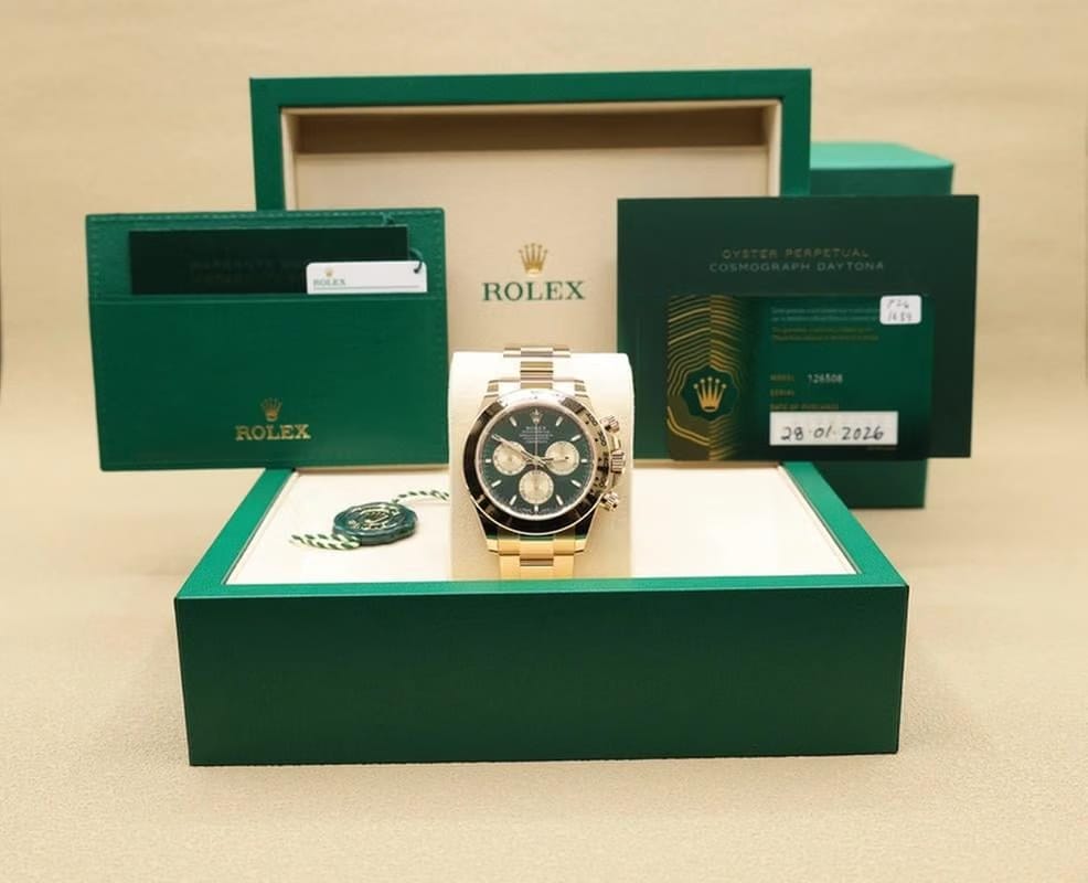 Rolex Daytona2026 Bright Green and Golden Dial on Oyster 126508