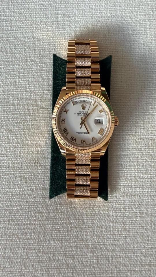 Rolex128238 Set complet jamais portée bracelet en diamant
