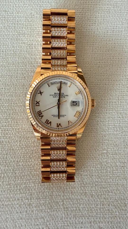 Rolex128238 Set complet jamais portée bracelet en diamant
