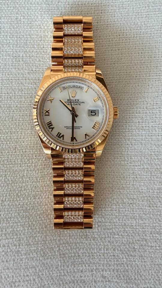 Rolex128238 Set complet jamais portée bracelet en diamant