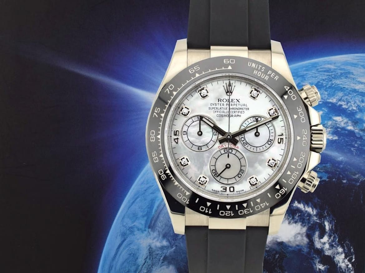 Rolex | Daytona | 116519LN | White gold | 40 mm | Rubber | Mother of pearl
