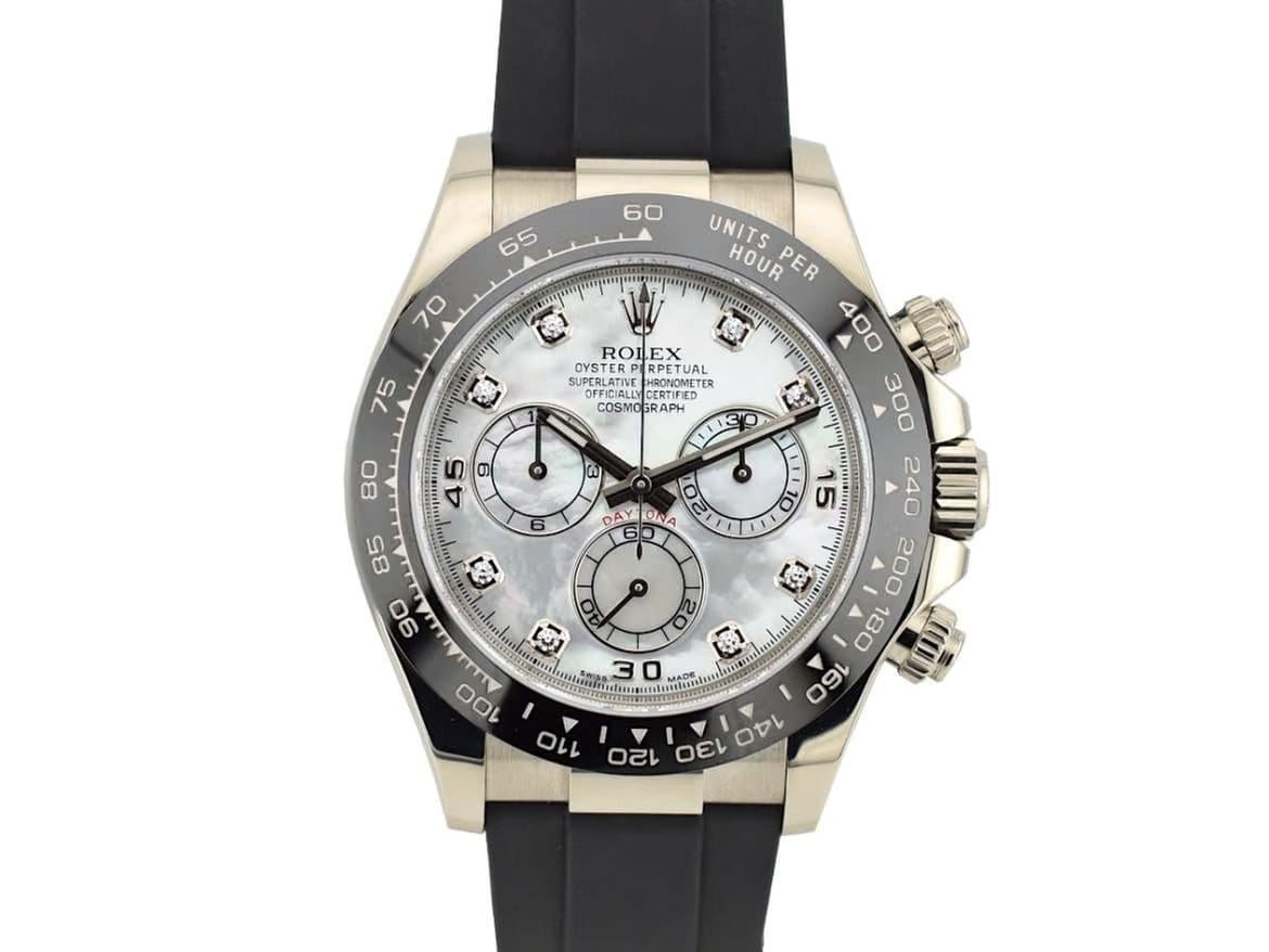 Rolex | Daytona | 116519LN | White gold | 40 mm | Rubber | Mother of pearl