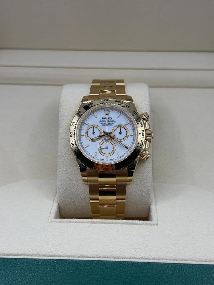 Rolex | Daytona | 126508 | Yellow gold | 40 mm | Yellow gold | White | Automatic