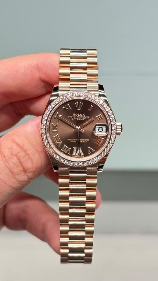Rolex | Datejust | 278285RBR | Rose gold | 31 mm | Rose gold | Brown | Automatic