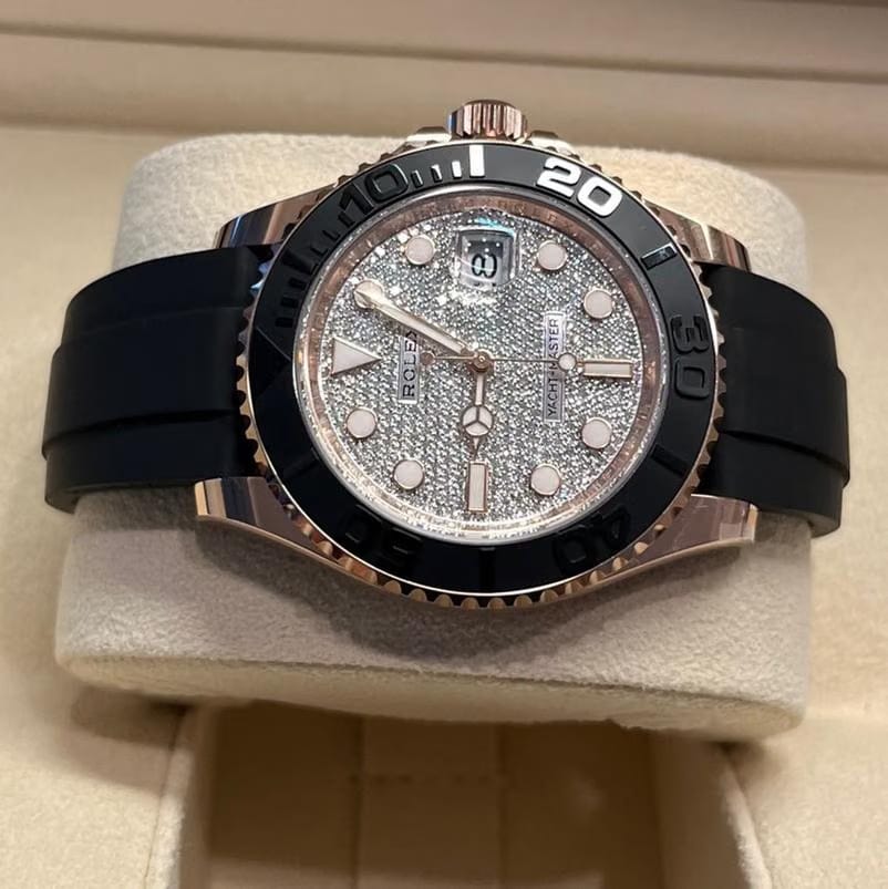 Rolex | Yacht-Master | 126655-0005 | Rose gold | 40 mm | Rubber | Silver | Automatic