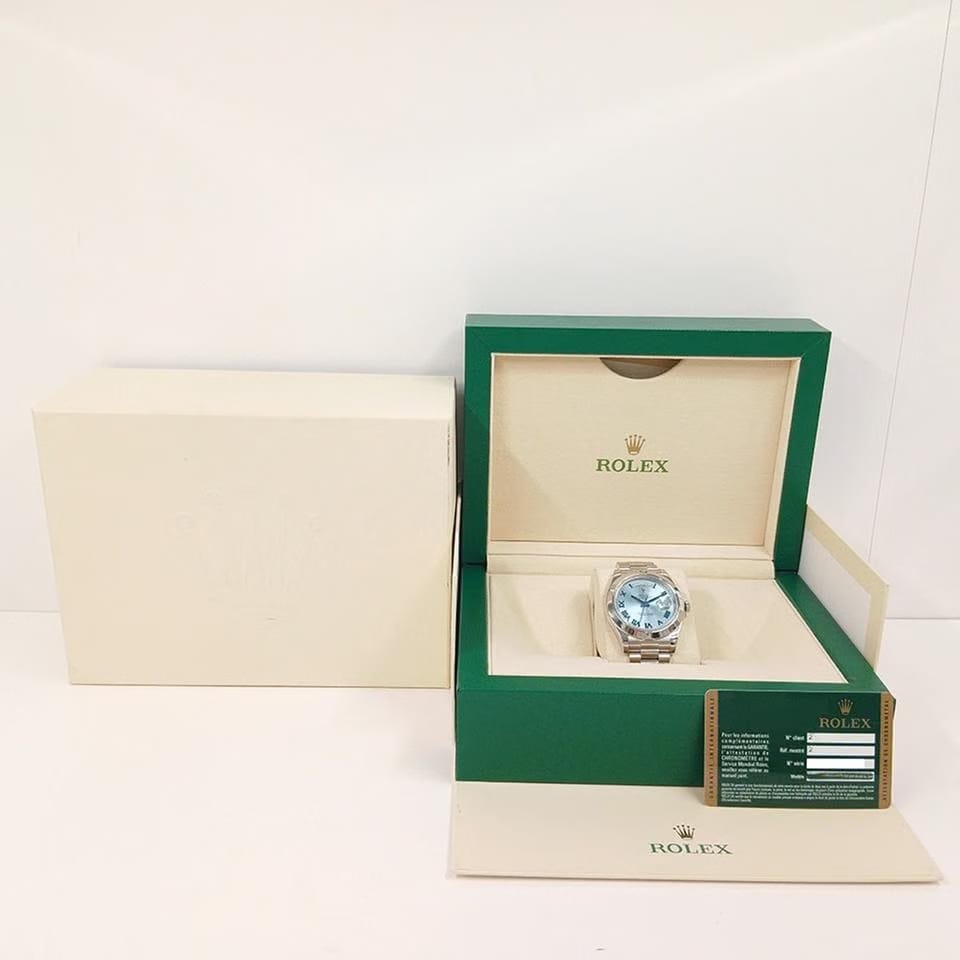 Rolex | Day-Date | 218206 | Platinum | 41 mm | Platinum | Blue | Automatic