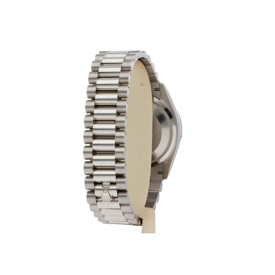 Rolex | Day-Date | 128349RBR-0001 | White gold | 36 mm | White gold | Silver | Automatic