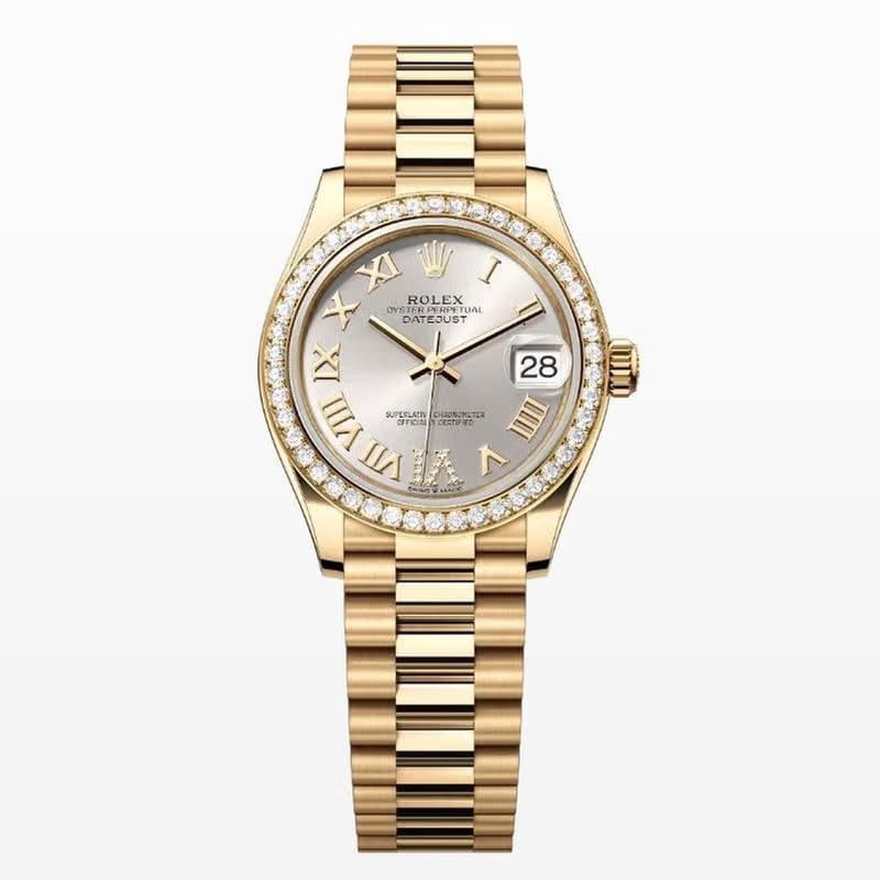 Rolex | Datejust | 278288RBR | Yellow gold | 31 mm | Yellow gold | Silver | Automatic