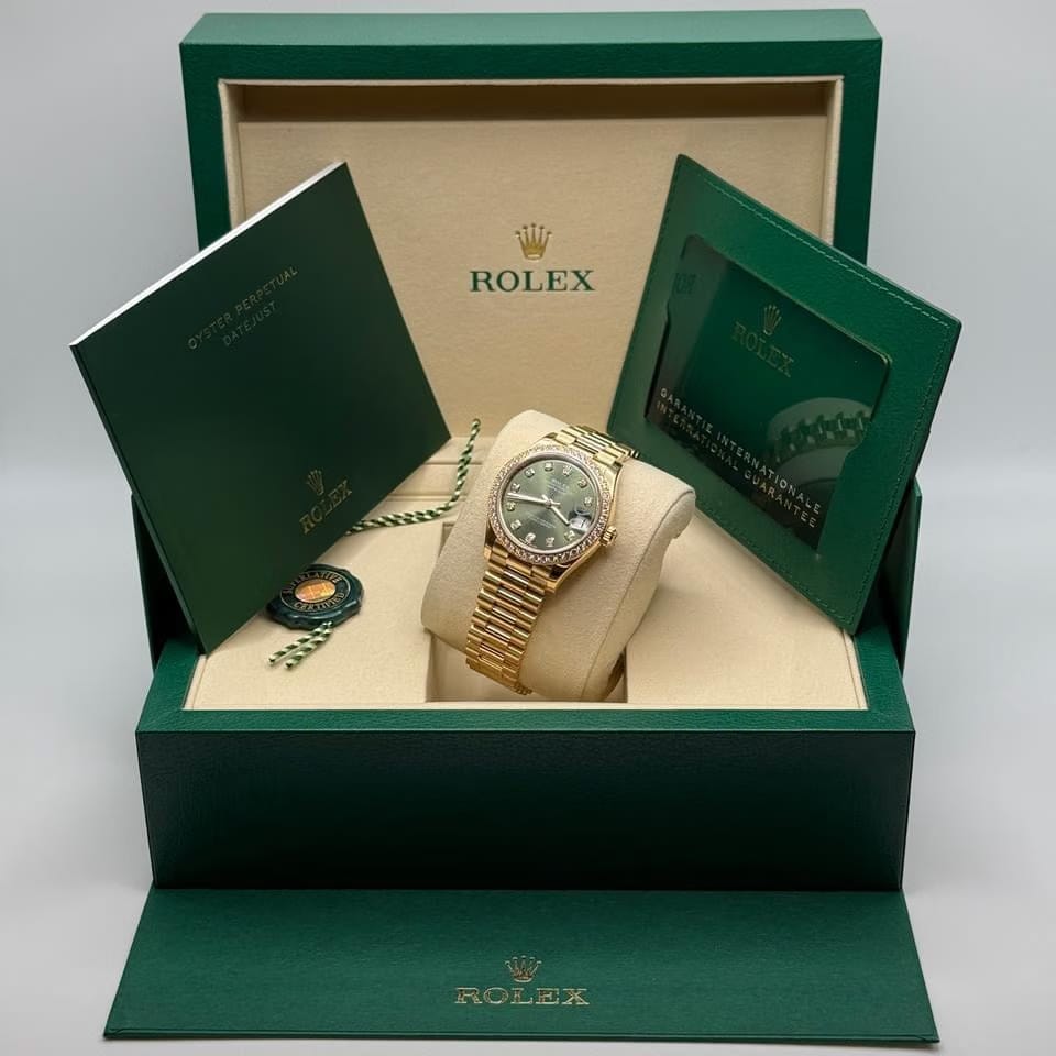 Rolex | Datejust | 278288RBR | Yellow gold | 31 mm | Yellow gold | Green | Automatic