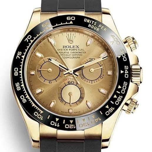 Rolex | Daytona | 116518LN | Ceramic | 40 mm | Rubber | Champagne | Automatic