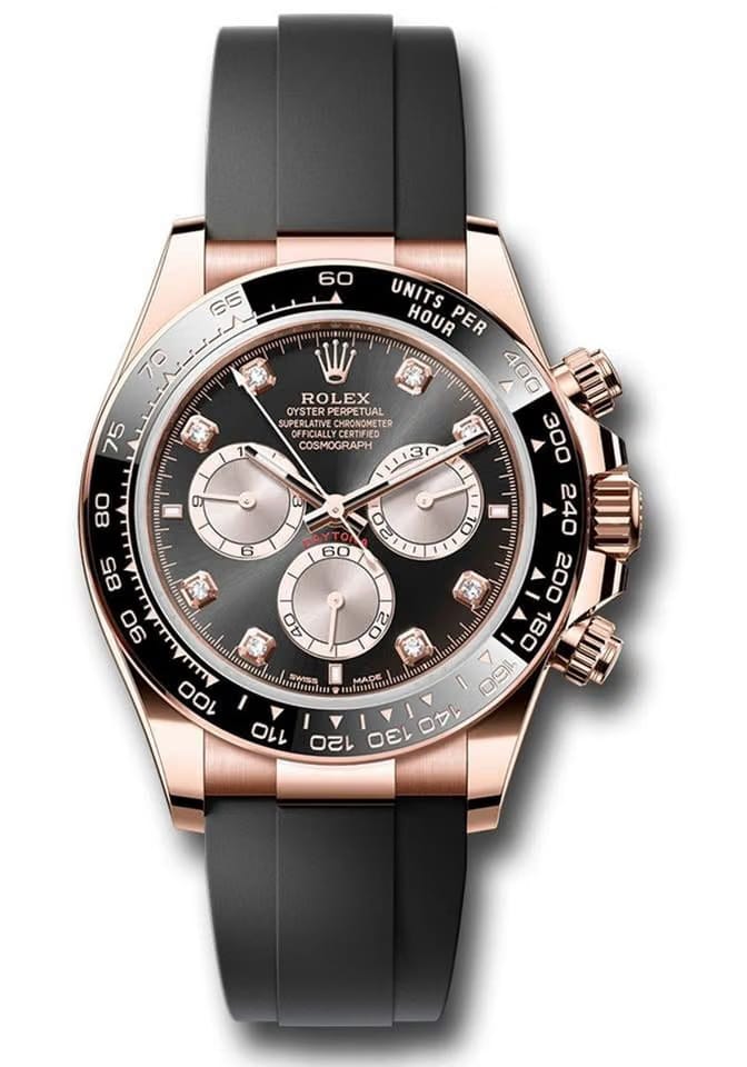 Rolex | Daytona | 126515 | Rose gold | 40 mm | Rubber | Black | Automatic