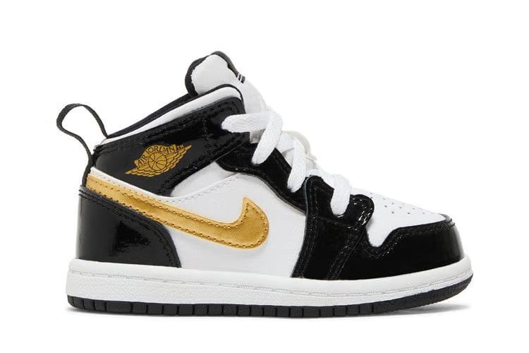 Air Jordan 1 Mid Patent SE TD Black Gold
