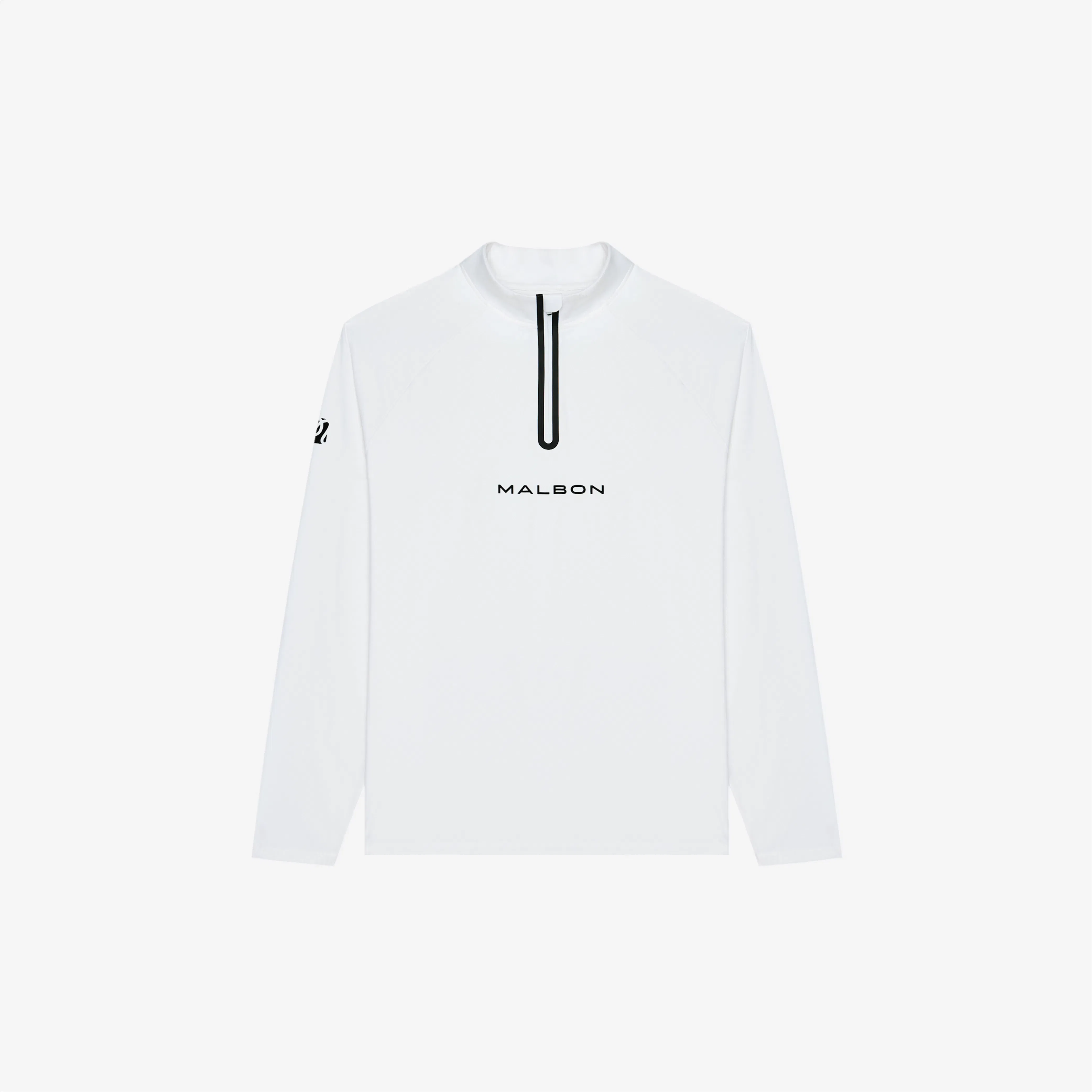 Malbon Performance Raglan Quarter Zip White