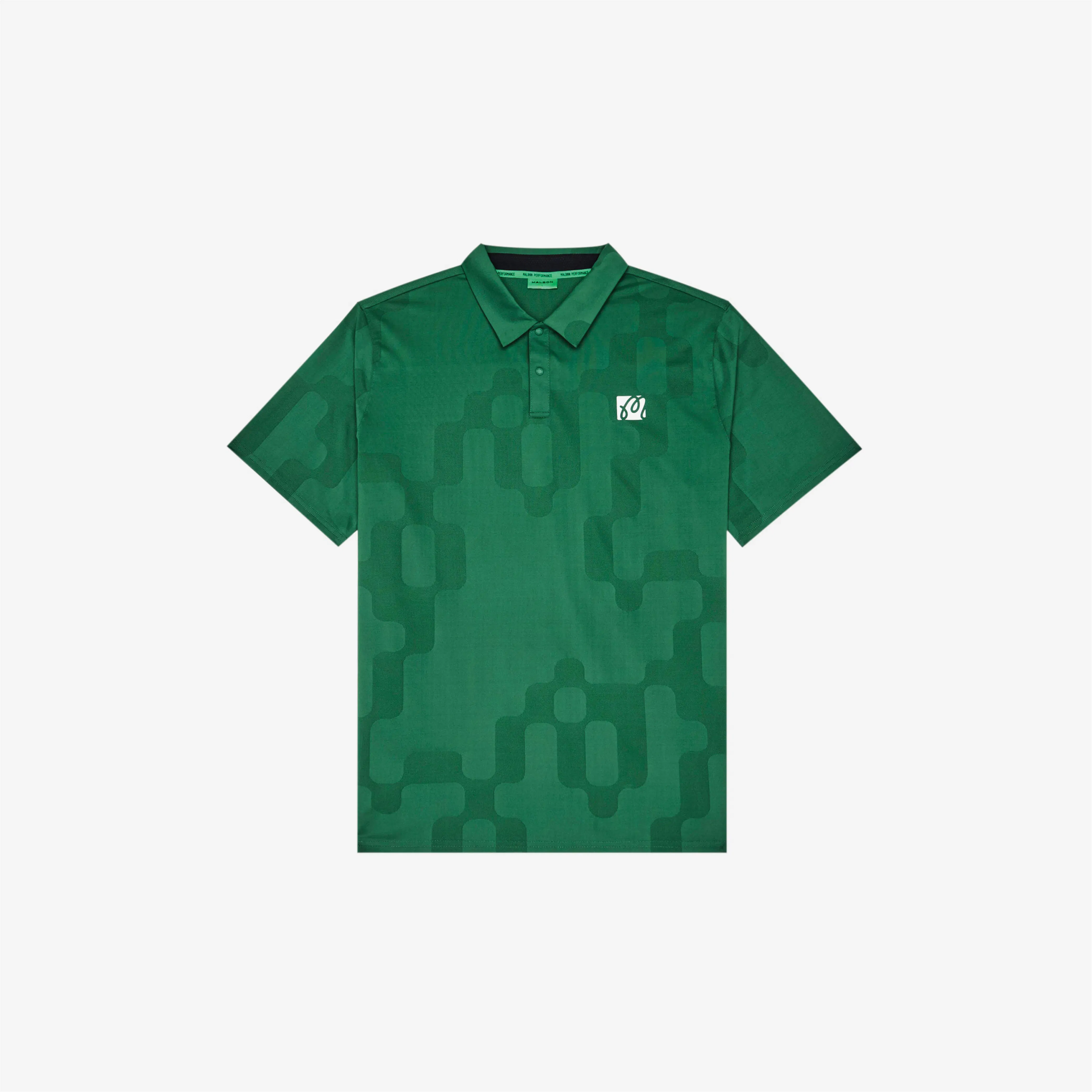 Malbon Performance Mesh Paneled Polo Eden