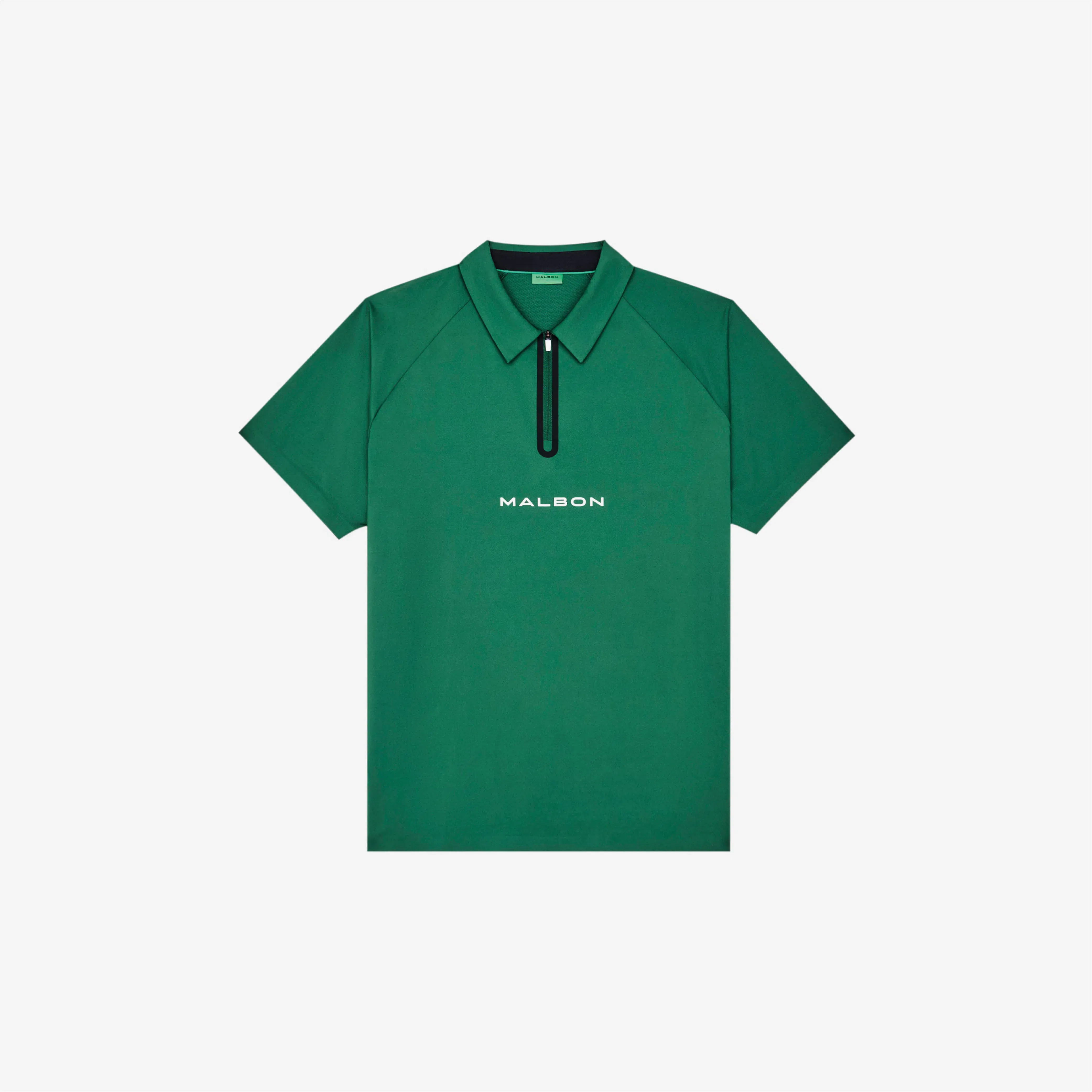 Malbon Performance Zip Raglan Polo Eden