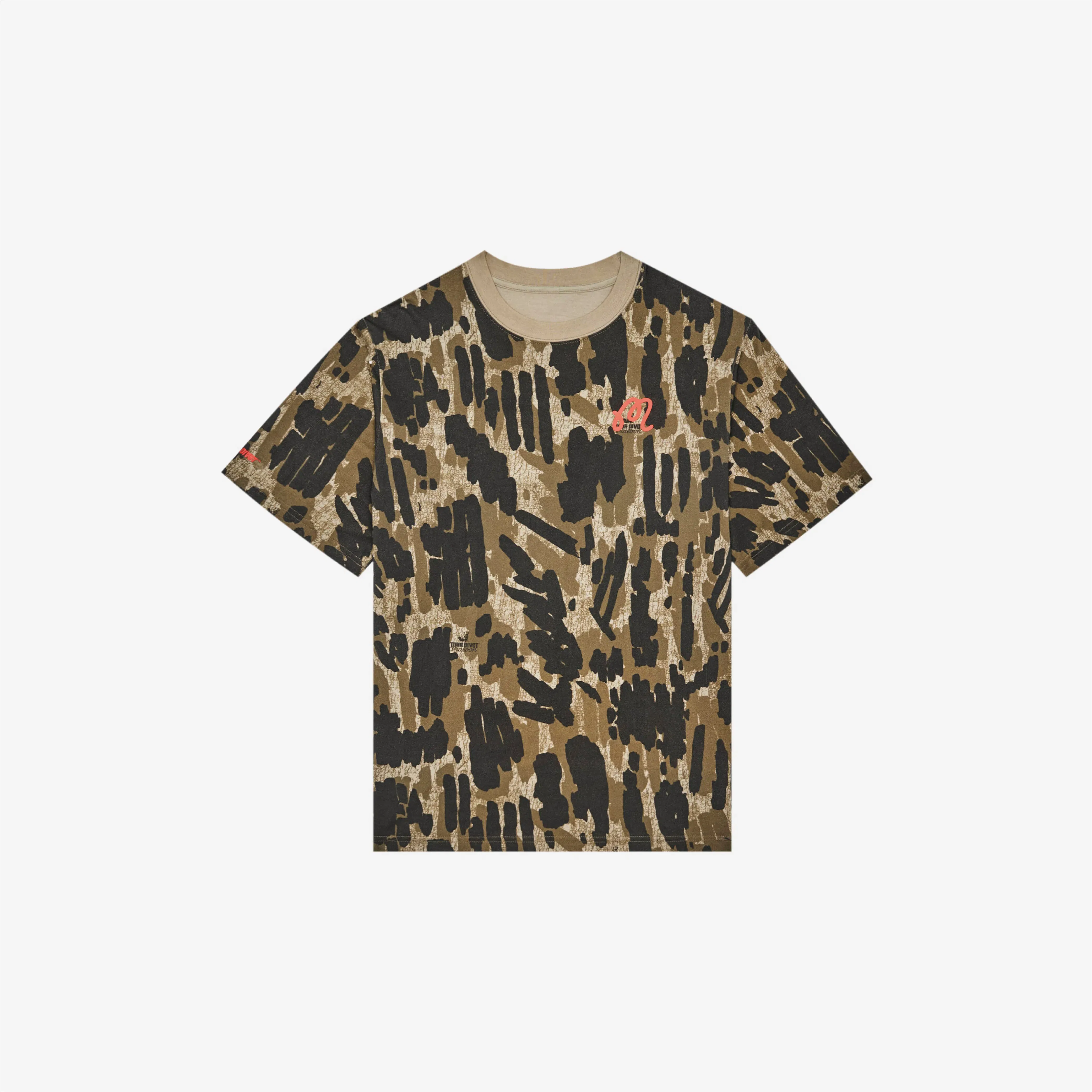 Malbon Bermuda T-Shirt Tour Divot Camo Bark Camo