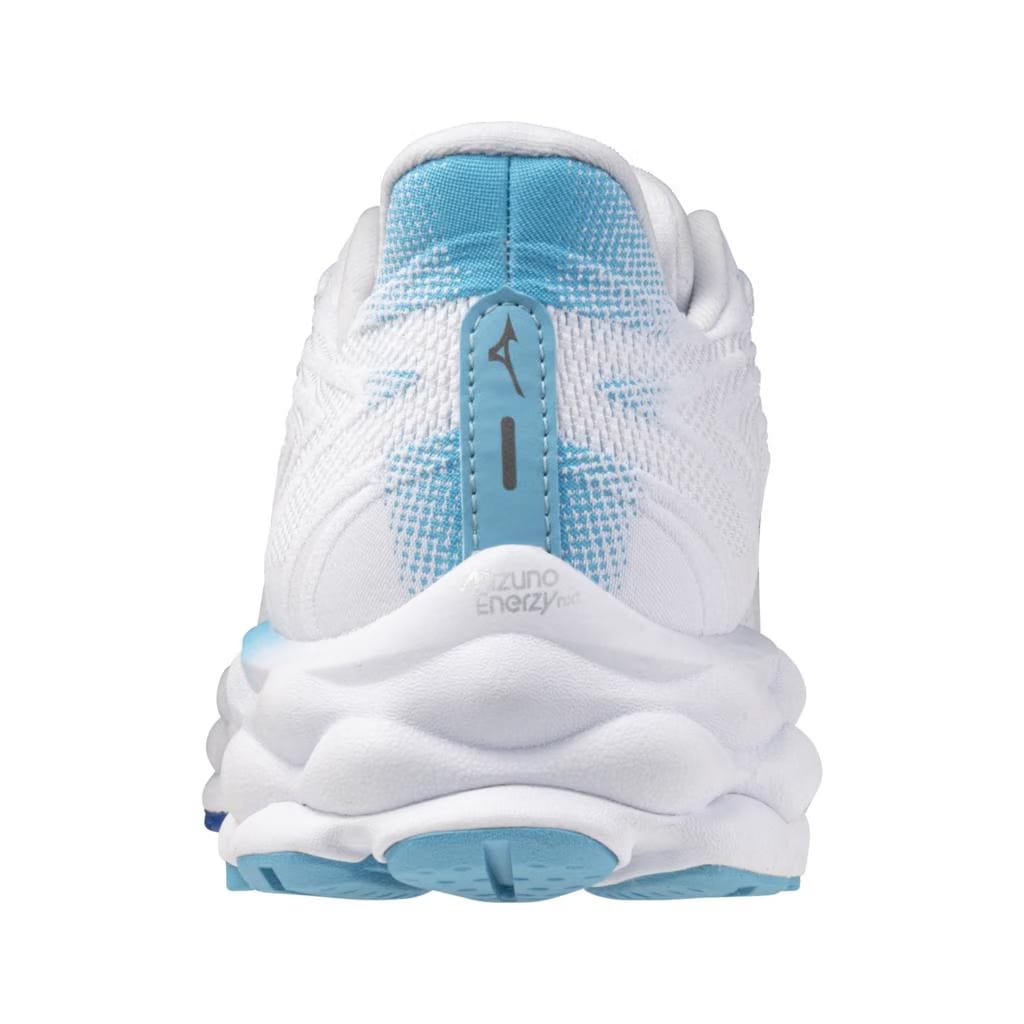 Mizuno Women's Wave Sky 8 Running Shoe White Moroccan Blue