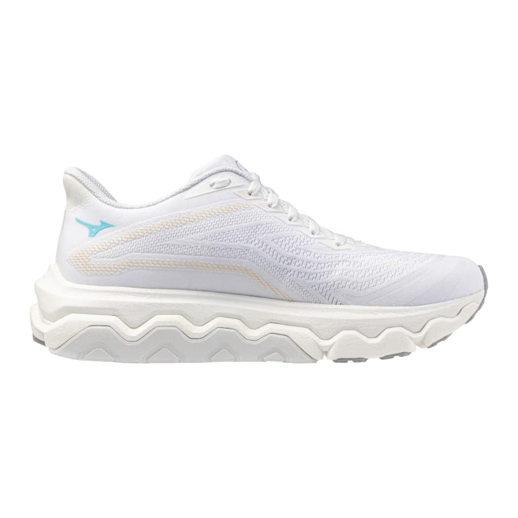Mizuno Women's Wave Horizon 8 Running Shoe White Tanager Turquoise