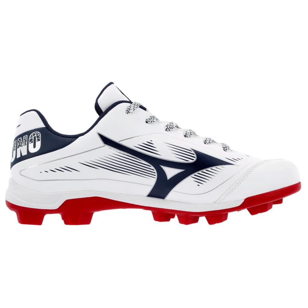 Mizuno Men's Cushionrevo Diamond Tpu Baseball Cleat White Navy