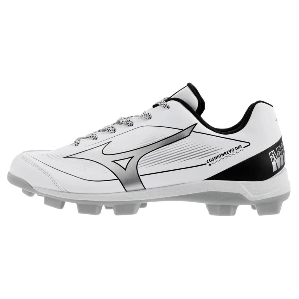 Mizuno Men's Cushionrevo Diamond Tpu Baseball Cleat White Black