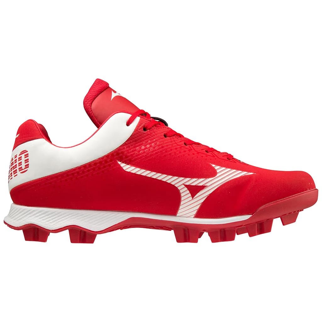 Mizuno Wave Lightrevo Tpu Men's Molded Low Baseball Cleat Red White