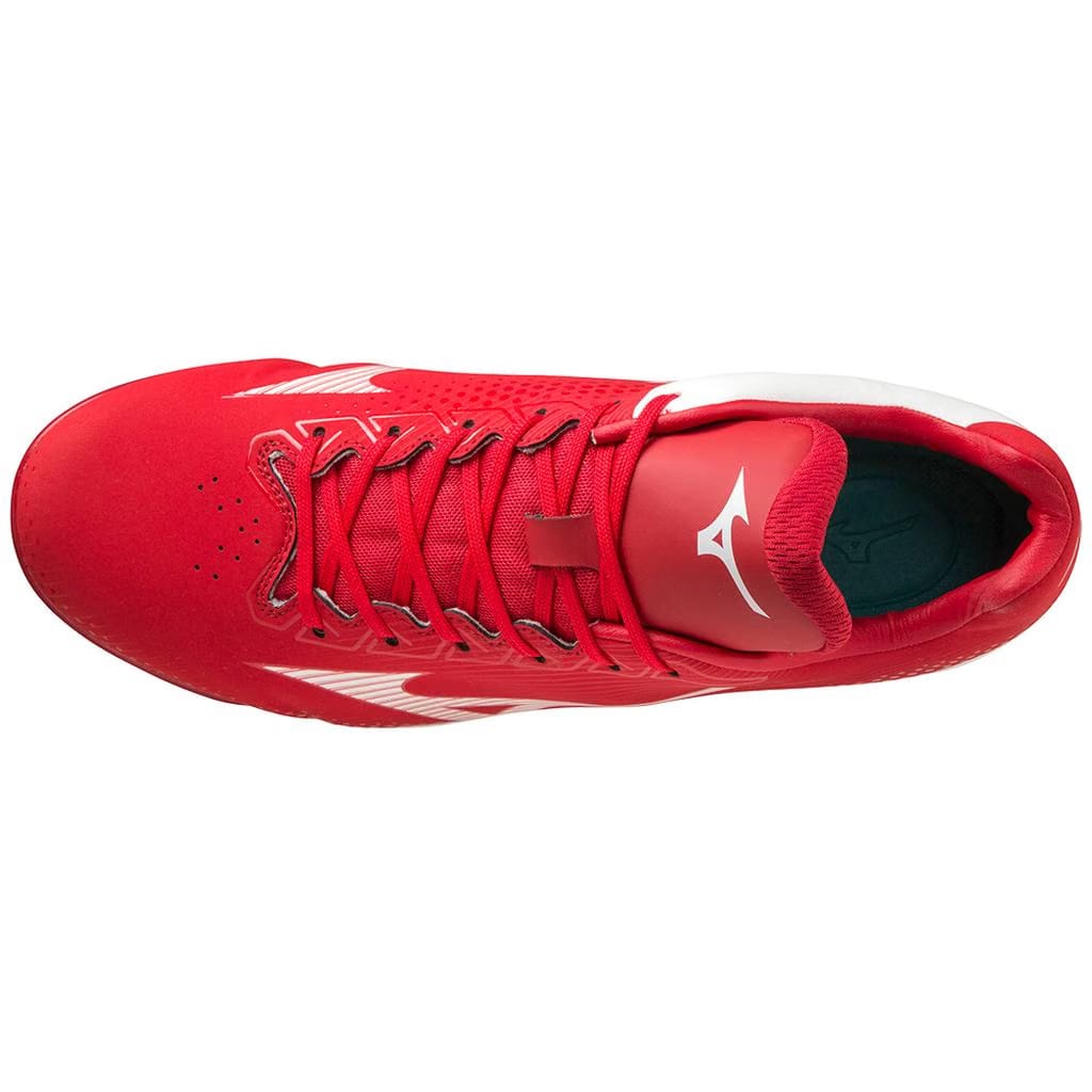 Mizuno Wave Lightrevo Tpu Men's Molded Low Baseball Cleat Red White